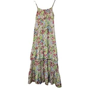 Vtg Y2K Fairy Cottage Old Navy Romantic Maxi Dress M Boho Coastal Vacation Beach